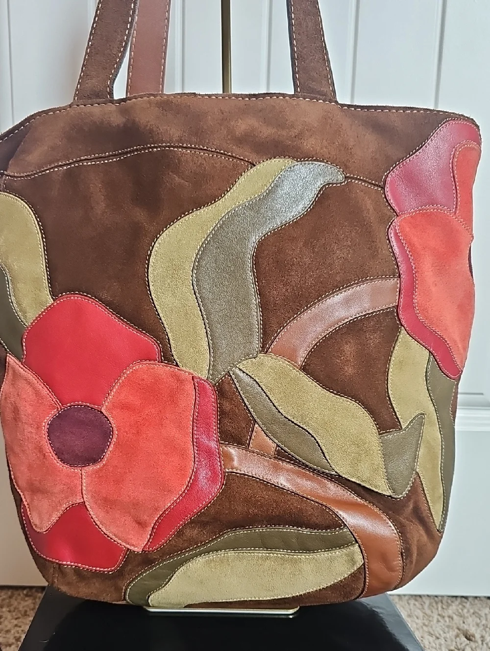 RARE Vintage 2006 Coach Limited Edition "Poppy for Peace" Suede Tote 9259 - EUC - Picture 7 of 15